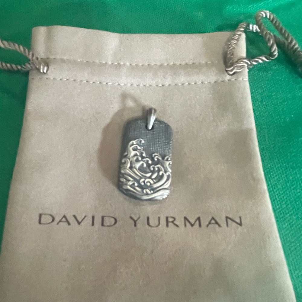 David Yurman waves tag Sterling Silver 35 mm